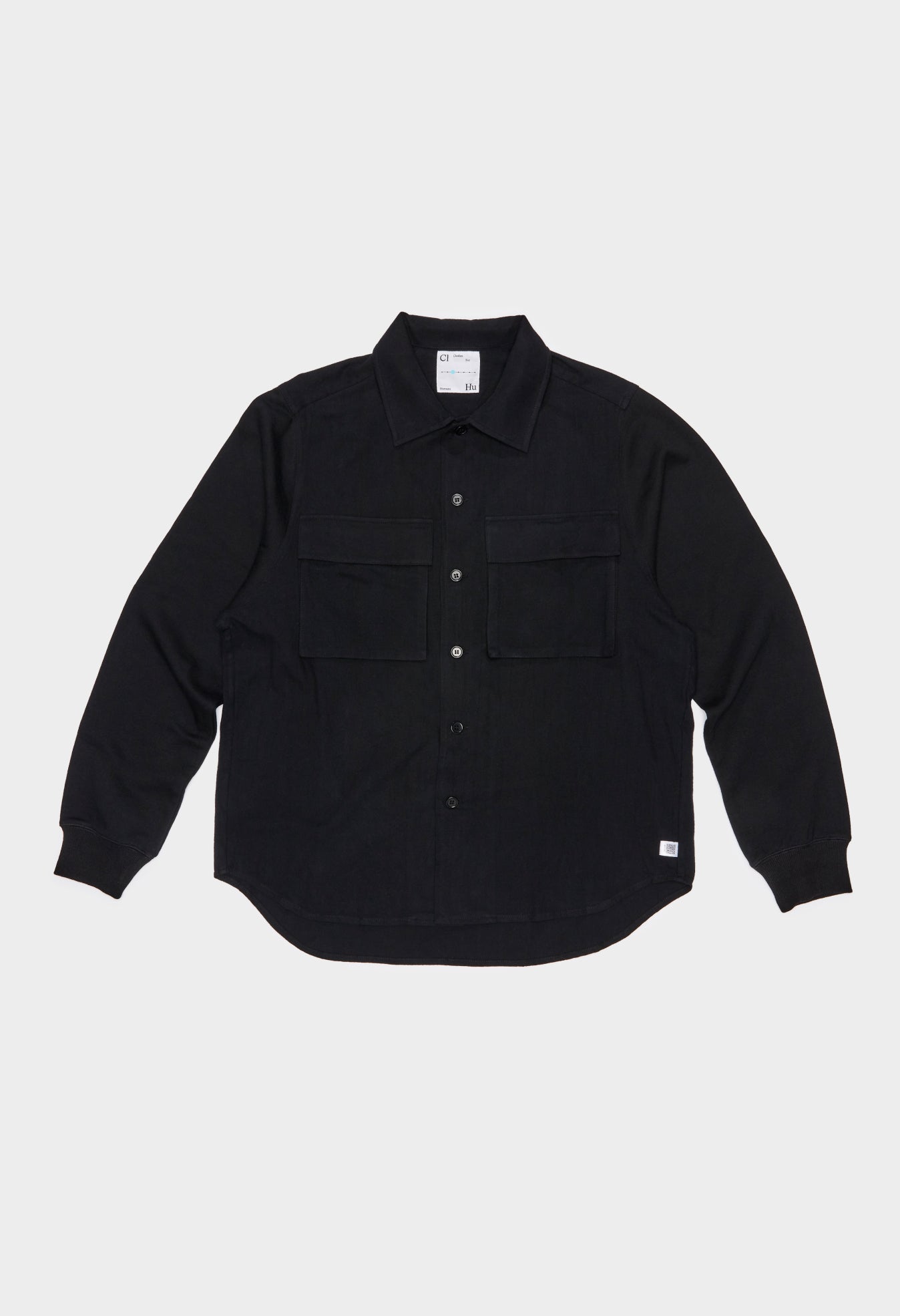Sweatshirt-Sleeve Combo Shirt Jacket