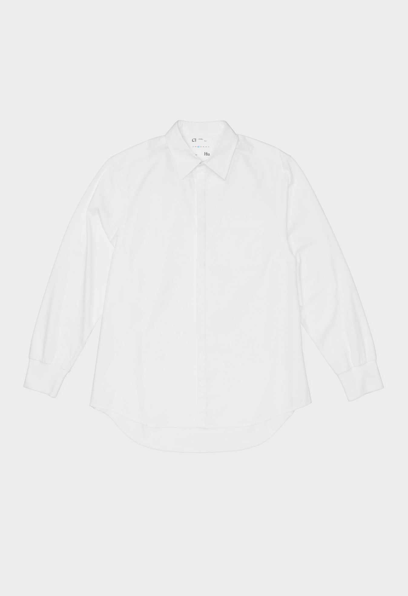 Jersey-Sleeve Button Down Shirt