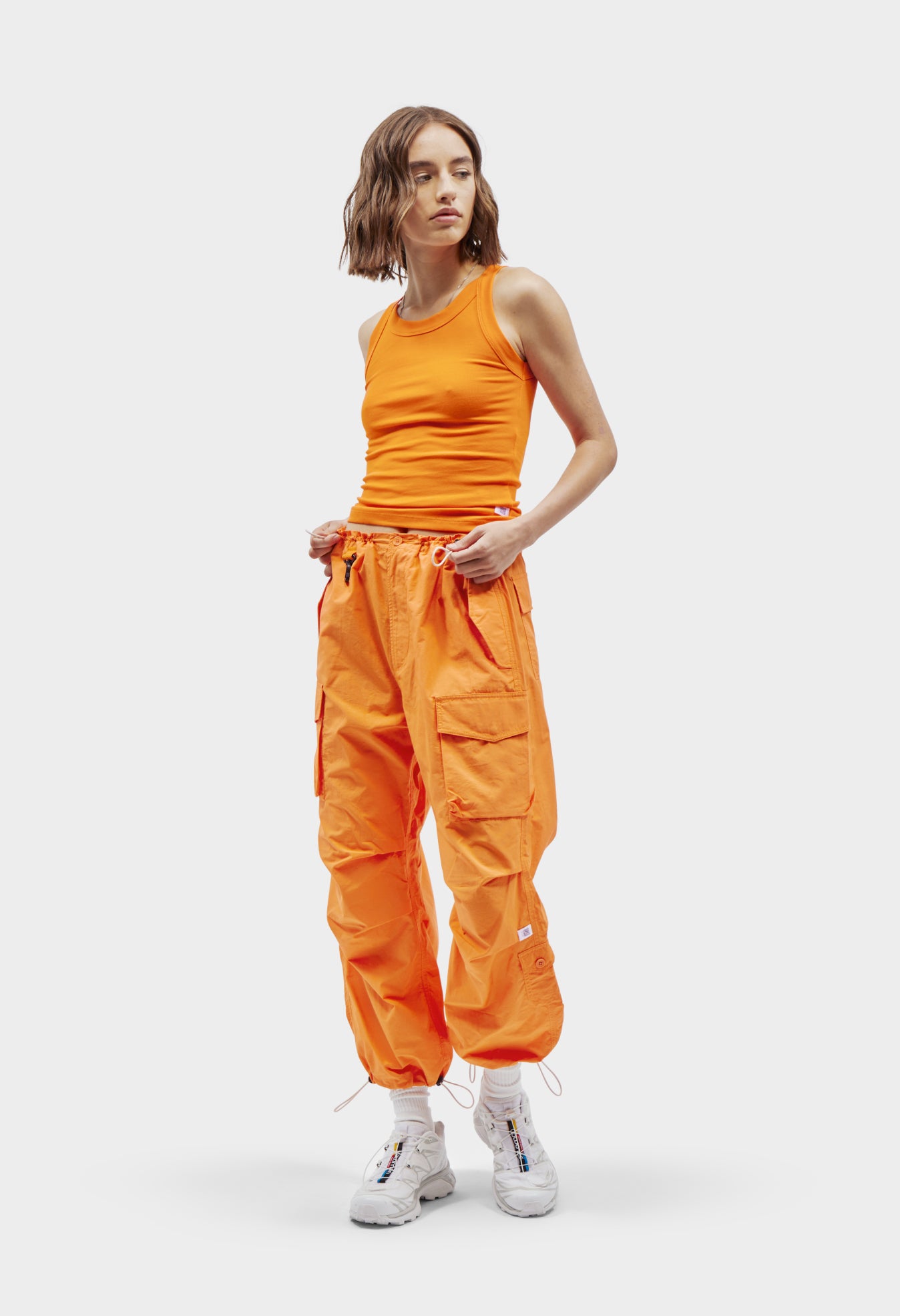 Missguided reflective cargo pants in orange | ASOS
