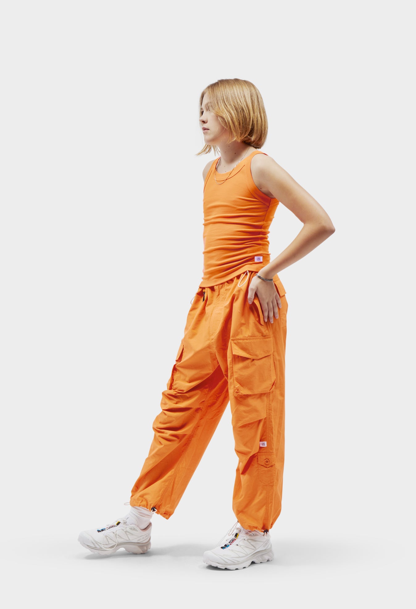 Men's Black/Orange Streetwear Techwear Heavy Cargo Trouser Pants  HGB.L.P04V2/ORG | eBay